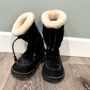 UGG Black Suede Tassel Boots